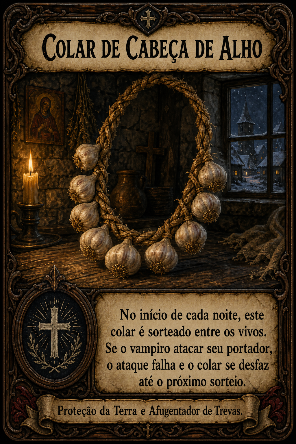 Colar de cabeça de alho